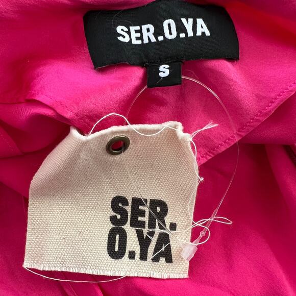 SER.O.YA Emma Silk Dress in Fuchsia Purple Small NWT - Picture 6 of 7